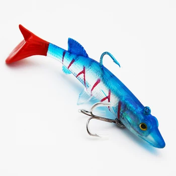 Duce Capul Cârlig de Pește 2 buc 33g 140mm Clasic Flexibil Moale Atrage Swimbaits Momeală Artificială Silicon Pescuit Momeli de Pescuit