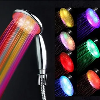 Duș 7 Culori LED Cap de Duș Portabile Romantic Lumina de Culoare Schimbare de Domiciliu Baie Debit de Apă de Control Automat Cap de Duș