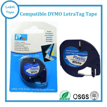 Dymo Letratag BK-Alb 12mmX4m Plastic pentru Dymo 2000,LT100H,QX50 S0721660