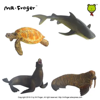 Easyway Sea Life Animale broasca Testoasa Jucarii Set Figurine Testoasele Morsa Plastic Pește Rechin Model de Jucărie pentru Copii de Învățământ Zoo Figura PVC