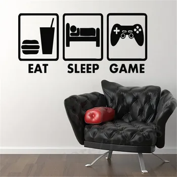 Eat Sleep Joc Xbox, Ps, Wii fanii camere de Copii Decal Autocolant de Perete decor acasă