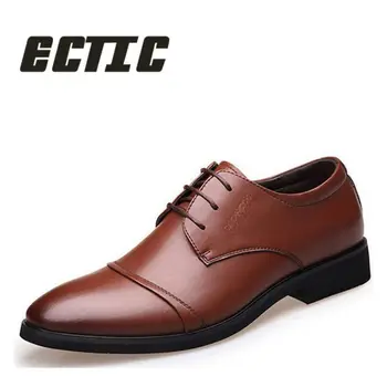 ECTIC 2018 Nouă bărbați maturi rochie din piele pantofi Barbati de Moda Rochie de Mireasa Pantofi de afaceri de Birou confortabil pantofi de Partid DD-045
