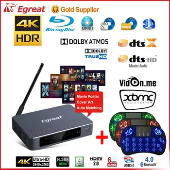Egreat A5 Inteligent Android TV Box 3D 4K UHD Media Player & HDR USB3.0 SATA OTA de Disc Blu-ray Dolby Ture HD, DTS-HD [English rus]