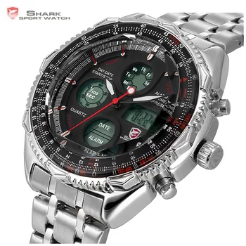Eightgill Rechin Ceas Sport Timp Dual Analog Digitale din Oțel Inoxidabil Cronometru Barbati Cuarț Militray Ceasuri Relogio /SH111