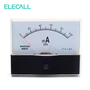 ELECALL 44C2 100mA Ampermetru Analogic de Curent de Test Metru DC Mecanice Antet Ampermetru