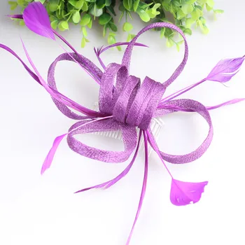 Elegant pentru nunta femei violet fascinator sposa pălării de partid caciulita nunta, accesoriu de păr evenimente, articole pentru acoperirea capului piepteni TMYQ108
