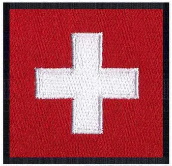 Elveția fier pe broderie flag patch-uri logo-uri de 2.5