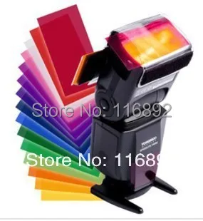 En-gros 10set 12colors/set culoare de card pentru Strobist Flash Gel Filtru, Balans de Culoare, cu banda de cauciuc ,difuzor de Iluminat