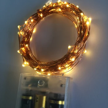 En-gros Christmas10M 100 Led-uri Sârmă de Cupru Șir LED Lumina 3AA Baterie Zână Șir de Lumini Lămpi Pentru Vacanță, Petrecere de Nunta