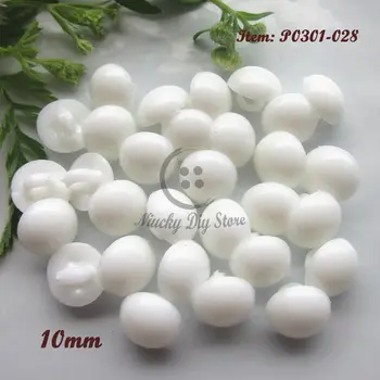 En-gros de butoane 480pcs 10mm coadă de ciuperci albe de plastic butoane pulover diy meșteșug accesorii decorative