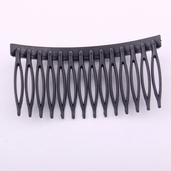 En-gros de DIY accesorii de par negru de plastic pieptene de par neterminate perie de par tuck pieptene cu dinți 7.5*4.5 cm 10 buc/lot