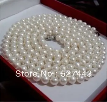 En-gros de transport gratuit >>perfect Akoya alb 8-9mm colier de perle 36