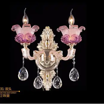 En-gros moderne lumânare, lampă candelabru de cristal cu led Lustru de Cristal, cele mai bune vanzatori elegant art Deco abajur de sticla candelabru