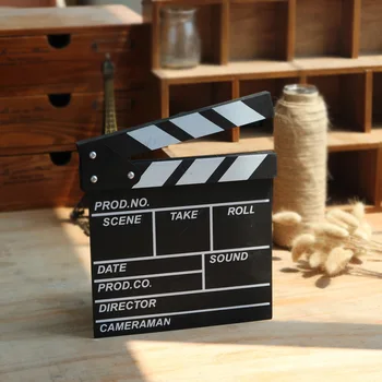 Engleză Mini Director de Scenă Video Clapperboard TV Film Clapper Board Film Ardezie Taie Prop Decor de uz Casnic Meserii
