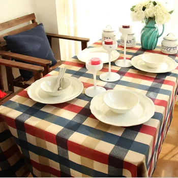 European de la Edinburgh fata de masa bumbac roșu și albastru grila de masă pânză capac petrecere de nunta de moda grila decor de masă