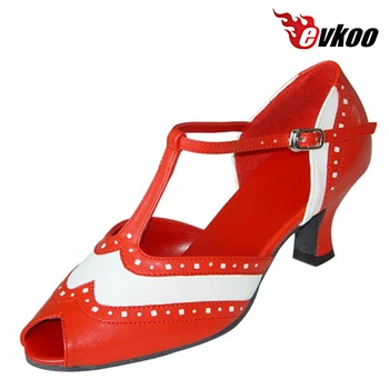 Evkoodance Fierbinte De Vânzare De Înaltă Calitate Din Piele Femei Pantofi De Dans Modern 6 Cm Toc Scăzut De Dans Salsa Pantofi Evkoo-287