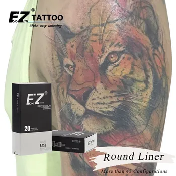 EZ Nouă Revoluție Sterilizate Tatuaj Ace de Cartuș Rotund Garnituri #08 0.25 mm pentru mașină și mânere RC0807RLT 20 buc /cutie