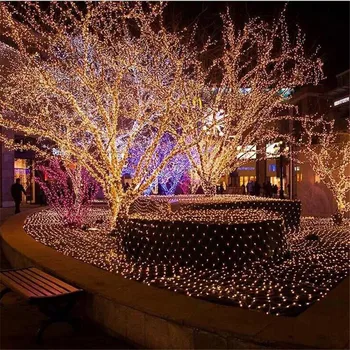 Fabrica De Vânzări 4.5MX1.5M 220V 110V Crăciun Ghirlande LED Șir de Crăciun Net Lumini Zână Xmas Party Garden Decor de Nunta