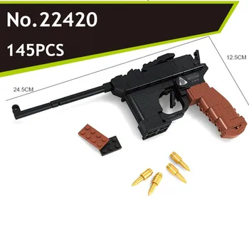 Fabrica de Vânzări Luger P08 Pistol Arma Arme Modelul 1:1 DIY Model de Blocuri jucării de Crăciun Cadou Compatibil cu cadou