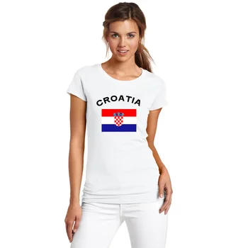 Fanii Majorete CROAȚIA Drapelul Național Tipărite Femei de Vara Tricou Bumbac pentru Femei T shirt cu Maneci Scurte