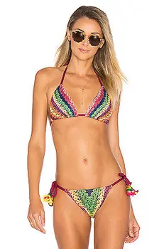 Femei Drăguț pentru Fete Costume de baie Bandaj Bikini Set Push-up Căptușit Baie Imprima mai Multe Culori Costum de Baie