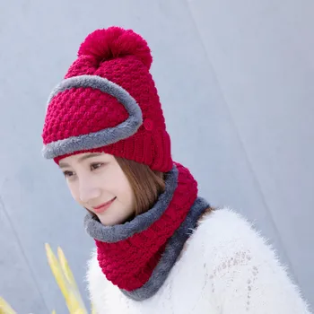 Femei fete în aer liber, călărie de Iarnă Lână, Pălării de tricotat Chelioși Earflap Ține de Cald Tricot Beanie Capace de Zăpadă măști îngroșat ureche pălărie