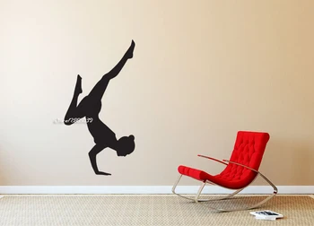 Femeie Yoga Silueta Autocolante de Perete Pilates, Gimnastică, Sport Autocolant de Perete de Vinil Arta picturi Murale Home Decor Dormitor Perete Decal SA723