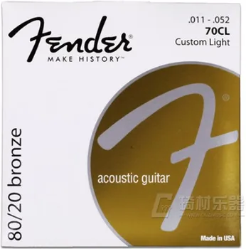 Fender 70CL 80/20 Bronze Chitara Acustica, Siruri de caractere, de Lumină Personalizate, 11-52