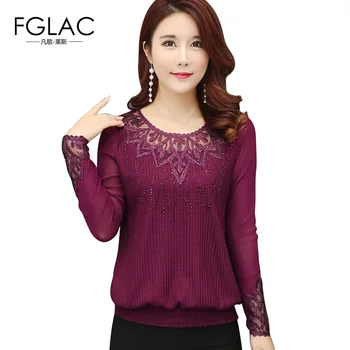 FGLAC Femei bluza tricou Nou-veniți 2018 Primăvară cu mâneci lungi tricotate bluza Eleganta vrac femei, topuri femei, plus dimensiune îmbrăcăminte
