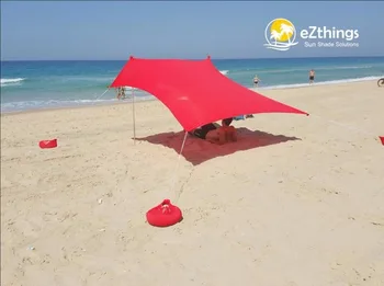 FIERBINTE Sea Beach CampingTent prelată Parasolar gonflabil Adăpost baldachin Nisip Ancora Geanta Baldachin Ploaie Proteja Portabil 2 Pol
