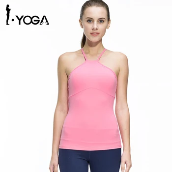 Fitness Femei Tricouri fără Mâneci Jogging Vesta Sport Sport Funcționare Haine Strâmte Yoga Top cu Respirabil iute Uscat Spandex
