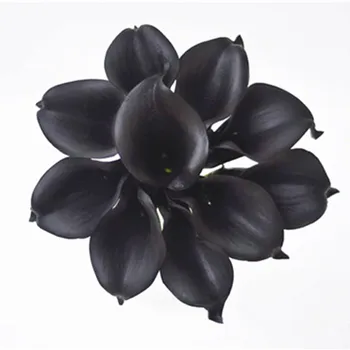 Flori reale Touch Negru Picasso Real Atinge Crin Buchet Florale Nunta Decor Acasă Boutonnieres flori artificiale