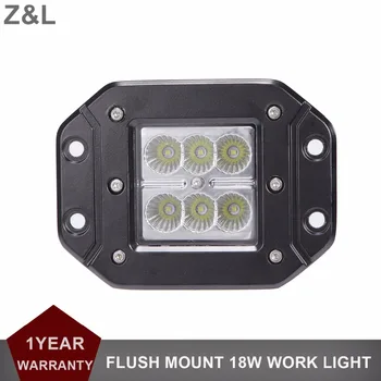 Flush Mount 18W LED Lumina de Lucru Offroad Masina Auto Camion, ATV, Rulota Camper Van SUV de Preluare 4WD, AWD 4x4 Lampa de Ceață Faruri de Conducere