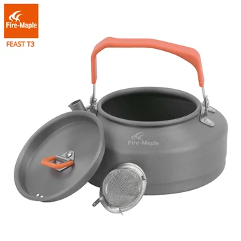 Foc de Arțar în aer liber Camping Ibric de Cafea Ceai Vas 0.8 L cu Căldură Dovada Mâner și Ceai-filtru FMC-T3