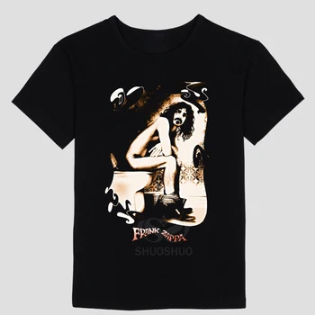 Frank zappa pe toaletă Amuzant Print T-shirt Barbati Casual cu Maneci Scurte T Shirt