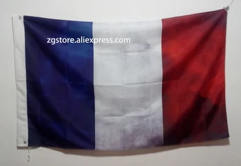 Franța Antic face vechiul Steag Retro Steag 3X5FT 150X90CM Custome Banner alama metal de găuri