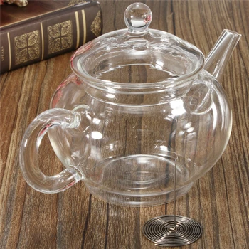 Frumos 250ml/8.5 oz Durabil Sticlă Borosilicată Ceainic cu Infuzor Rezistente la Căldură de Sticlă Ceașcă de Ceai Blooming Cafea pe bază de Plante