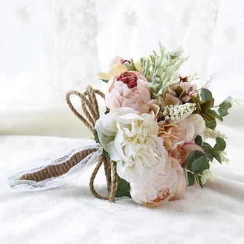 Frumusete-Emily Nou Europeană Flori Natura Creativa Mireasa Care Deține Buchet De Flori De Nunta De Simulare Noiva Buque