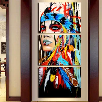 Frumusețea Native American Indian Fata de Arta de Perete Panza Pictura pentru Camera de zi Decor de Perete Office Home Decor Picătură de Transport maritim en-Gros