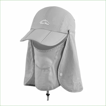 FSC01 în aer liber, Pescuit, Drumeții Găleată Pălărie Detașabil, Pliabil Portabil Impermeabil Pescar Pălărie Masca Fata Proteja Capac