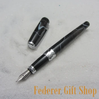 Fuliwen F26 Negru acrilic Caz și Argint Clip Cadou Fountion Stilou Magic model M Peniță de Stilou cu cerneală