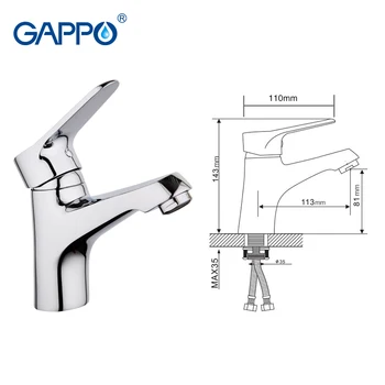 GAPPO mixer de apa baie chiuveta de robinet bazinul robinet cromat alamă robinet robinet bazin robinete singură gaură chiuvetă mixer robinet G1036