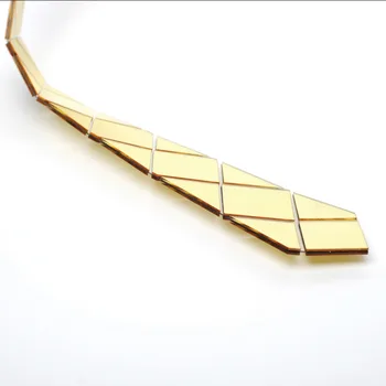 GEOMETIE Manual de Formă Geometrică Aur cu Diamante Carouri Slim Legături de Gât Moda Accesorii de Nunta Cravată de Crăciun Cadou de Aur Cravată