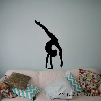 Gimnastica Fata De Arta De Perete Decal De Gimnastică Artistică De Sport De Vinil Autocolante De Perete Pentru Copii Fete Sală De Gimnastică Acasă Dormitor Decor Mural S697