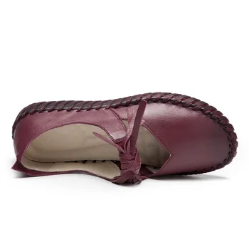 GKTINOO de Primăvară Femei Pantofi Plat Mocasini Ciucure Mama Moale din Piele Doamnelor Pantofi Handmade Balerini Casual Femei Pantofi