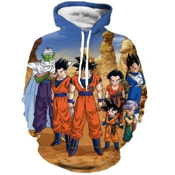 Goku 3D Imprimate Hanorace Barbati Anime Tricou Dragon Ball Z cu Gluga Trening Topuri Stil Harajuku Pulover Masculin Unisex Hoody