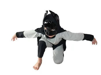 Halloween 3-7 ani Grey copil Măști și șaluri & 2 costum pentru Copii,model de îmbrăcăminte,băiatul batman Rol Cosplay