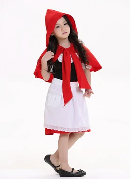 Halloween-joc de rol 105-150cm copil copil scufița Roșie cosplay costum de carnaval petrecere rochie costum+mantie fata uniformă