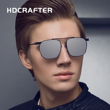 HANDCRAFTER Design de Brand Bărbați ochelari de Soare Polarizat UV400 pentru a Proteja Ochii Cutie Mare de Culoare Film Omul Ochelari de Soare