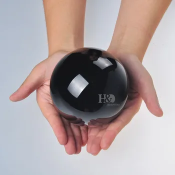 H&D 100MM New Sosire Feng Shui din Asia Cuarț Negru Crystal Ball Sfera cu Suport Pentru Decoratiuni Accesorii Frământa Spinner
